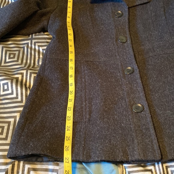 A-Line contemporary timeless wool pea coat lined black womens medium - Picture 13 of 13